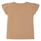 Girls Beige T-Shirt, 3, hi-res