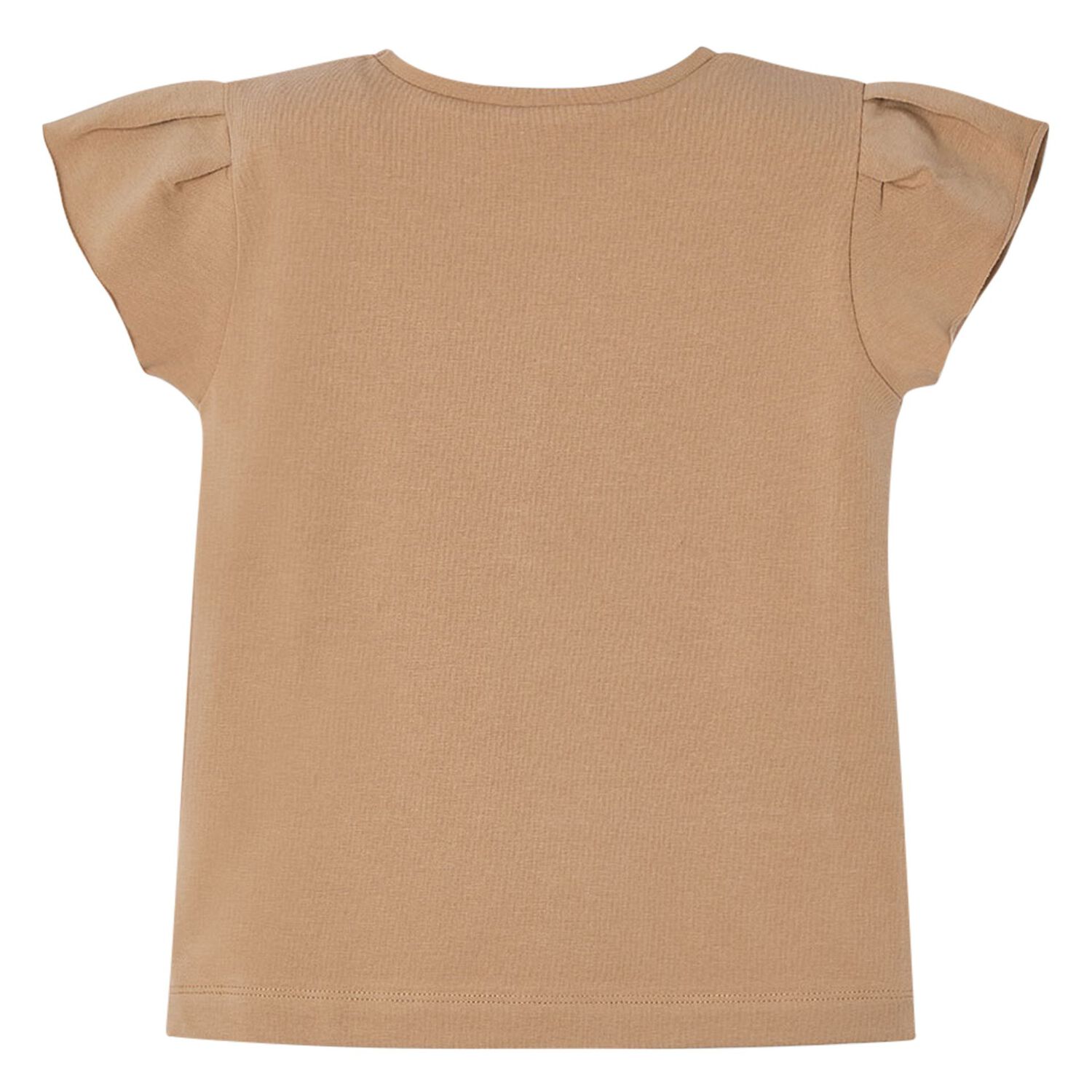 Girls Beige T-Shirt, 3, hi-res