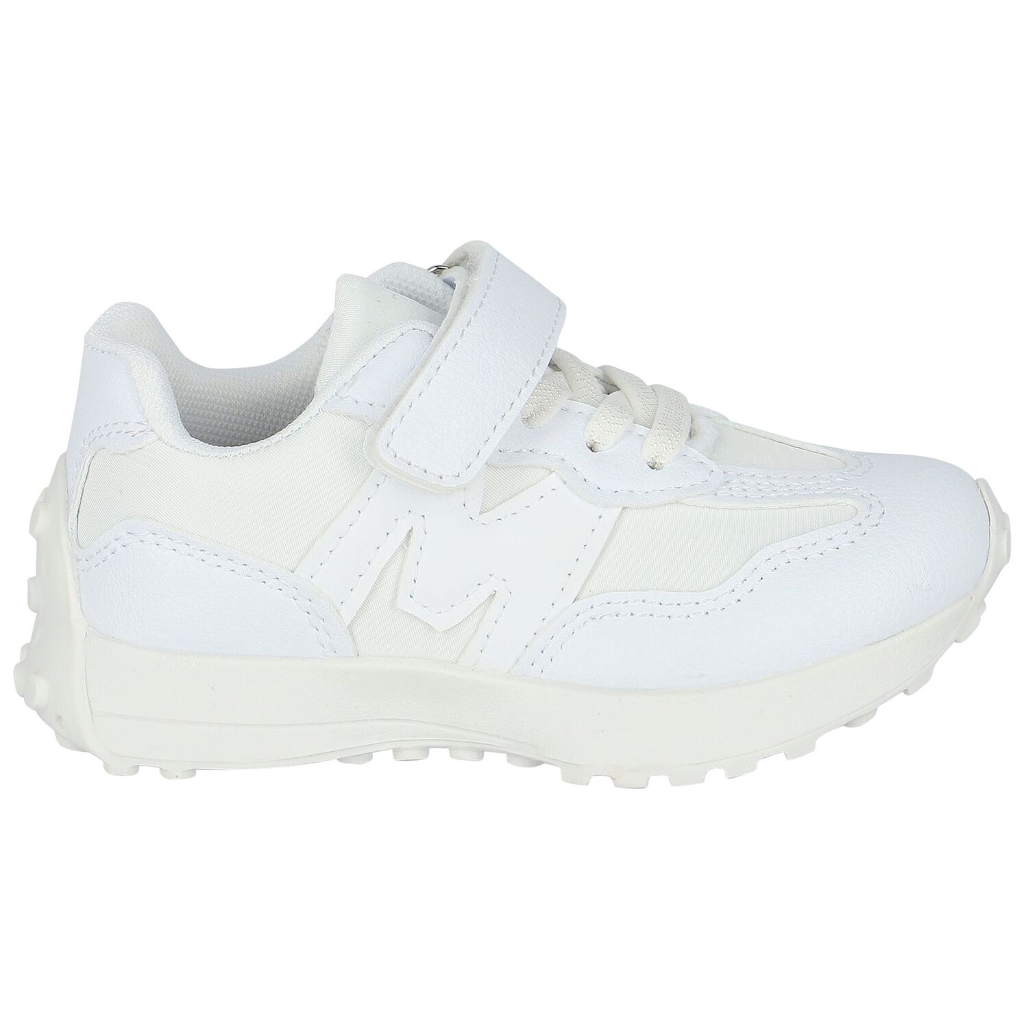 Boys White Logo Trainers, 1, hi-res image number null