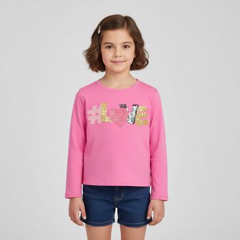 Girls Pink Long Sleeve Top