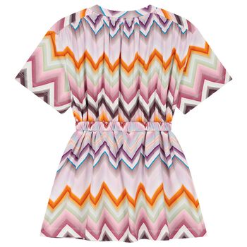 Girls Multi-Coloured Zig Zag Dress