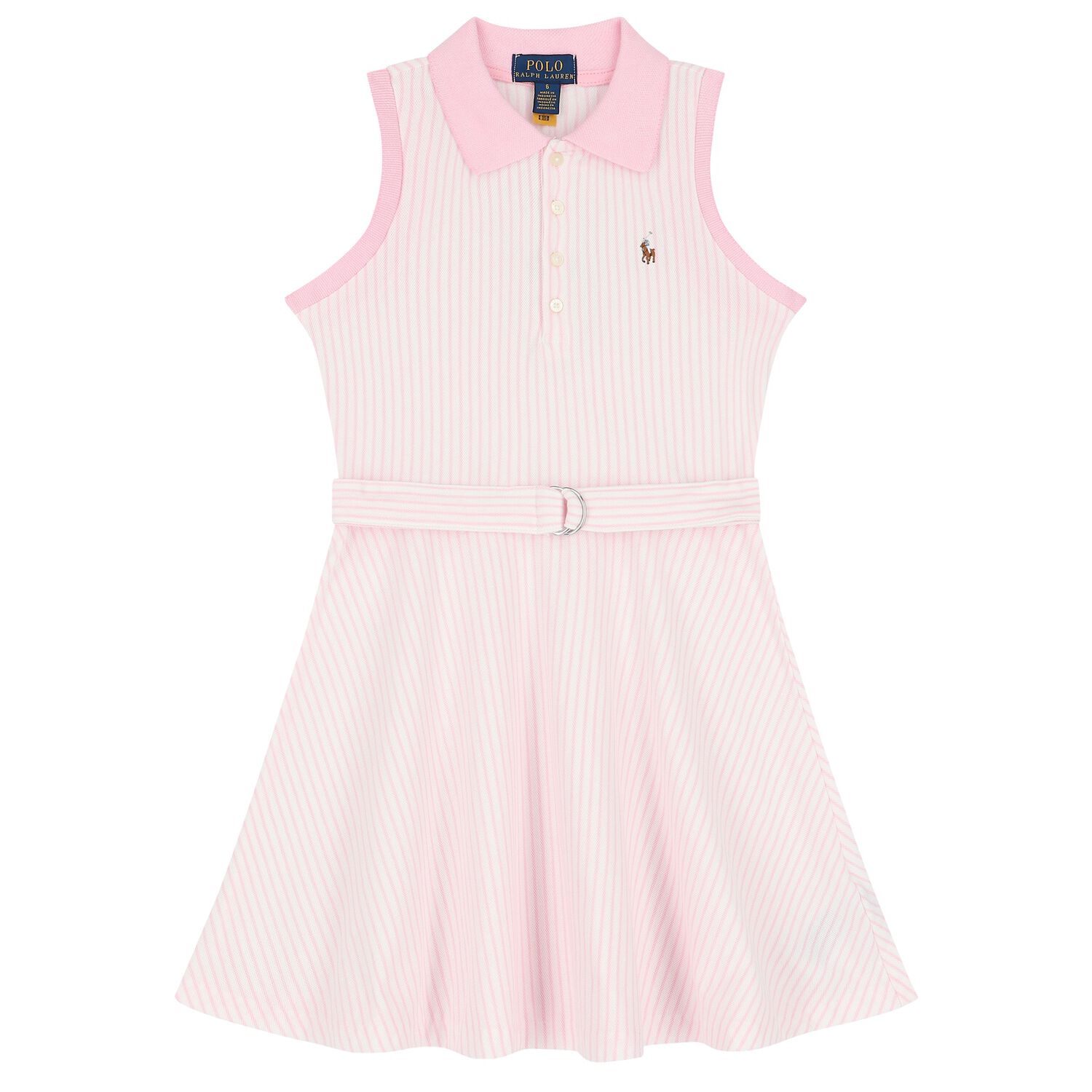 Girls Pink Logo Polo Dress , 2, hi-res image number null