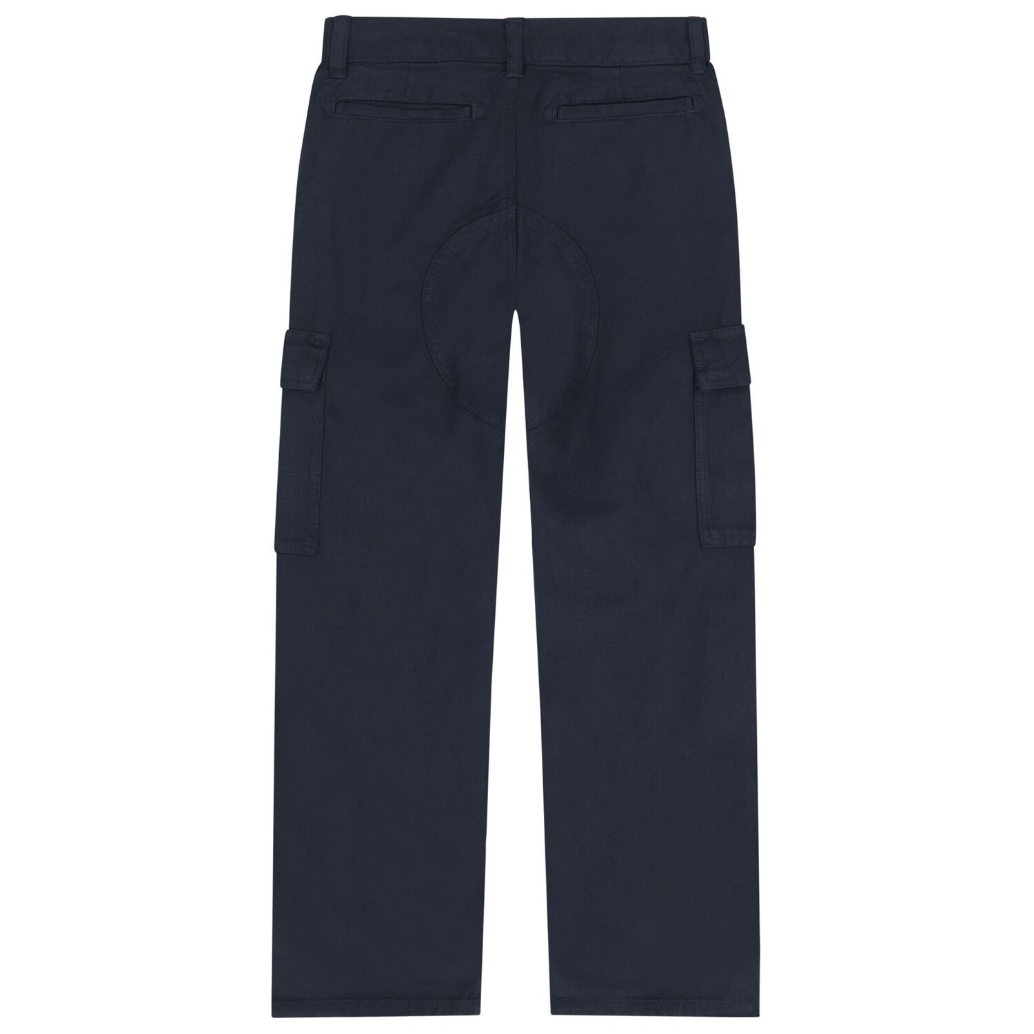 Boys Navy Blue Logo Trousers, 1, hi-res