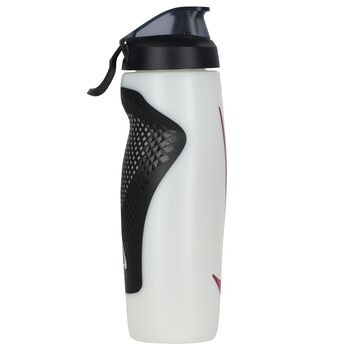 White & Black Logo Water Bottle