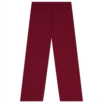 Girls Burgundy Logo Joggers