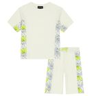Boys Ivory Logo Shorts Set, 1, hi-res
