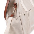 Beige Canvas Logo Changing Bag, 1, hi-res