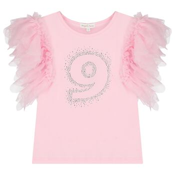 Girls Pink 9th Birthday T-Shirt