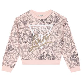 Girls Pink Logo Sweatshirt