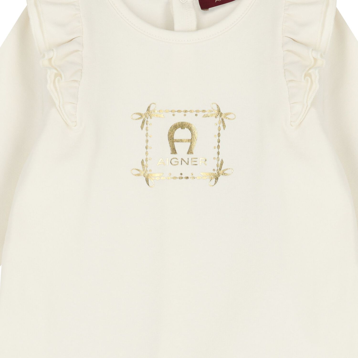 Baby Girls Ivory Logo Babygrow, 1, hi-res