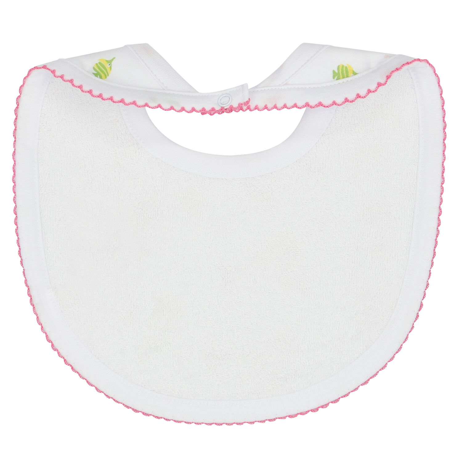 Baby Girls White Mermaids Bib, 1, hi-res