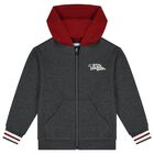 Boys Grey, White & Red Tracksuit (3 Piece), 1, hi-res