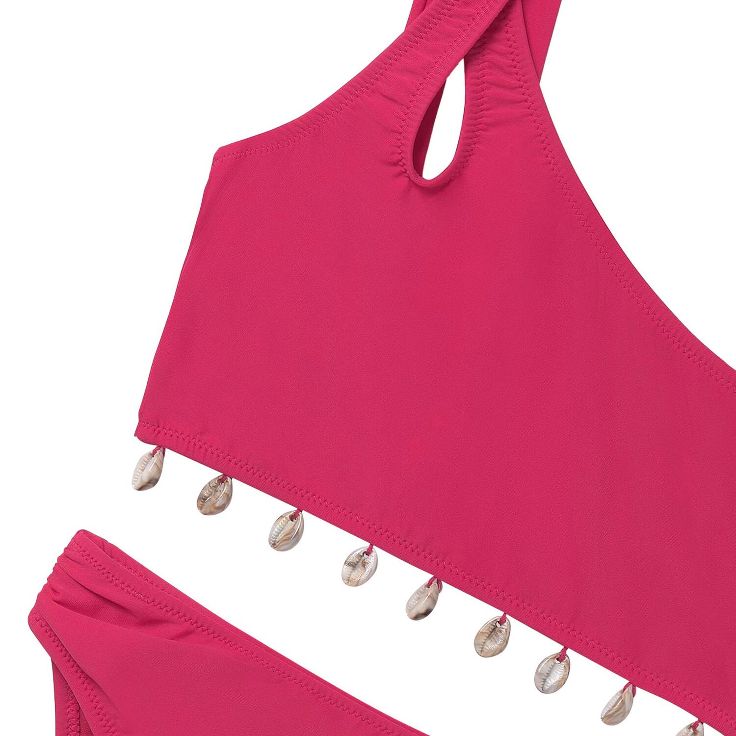 Girls Pink Seashell Bikini, 2, hi-res