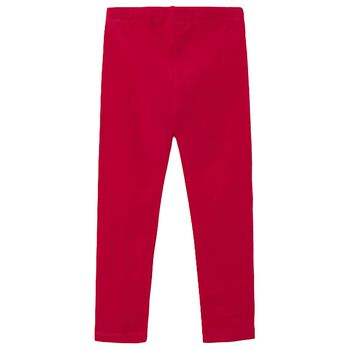 Girls Red Logo Leggings