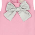 Baby Girls Pink & Silver Bow Sleeveless, 1, hi-res
