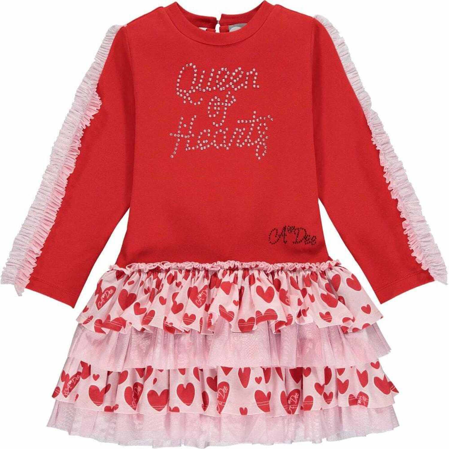 Girls Red & Pink Dress, 1, hi-res