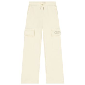 Girls Ivory Logo Joggers