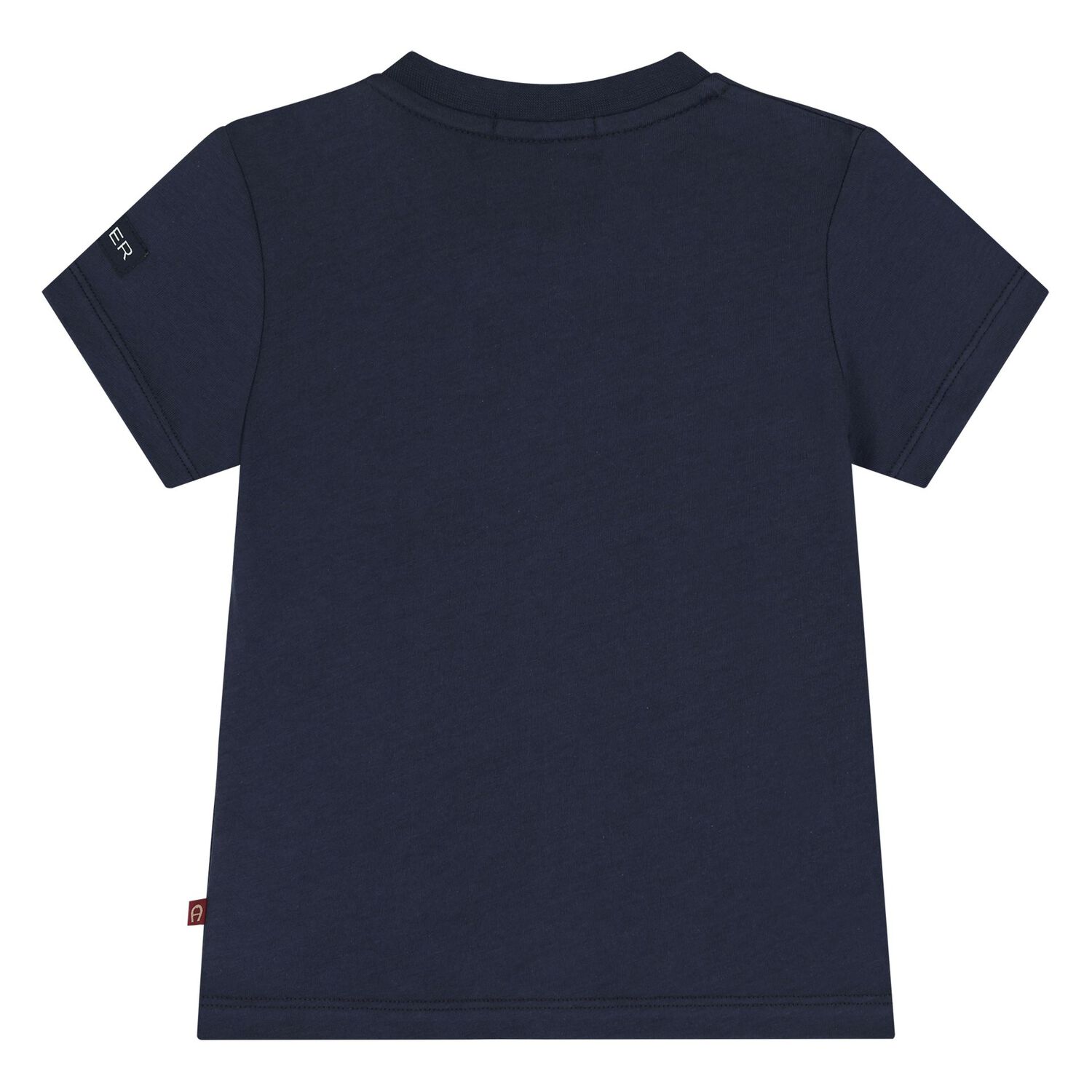 Younger Boys Navy Blue Logo T-Shirt, 3, hi-res
