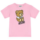 Pink Teddy Bear Logo T-Shirt, 6, hi-res