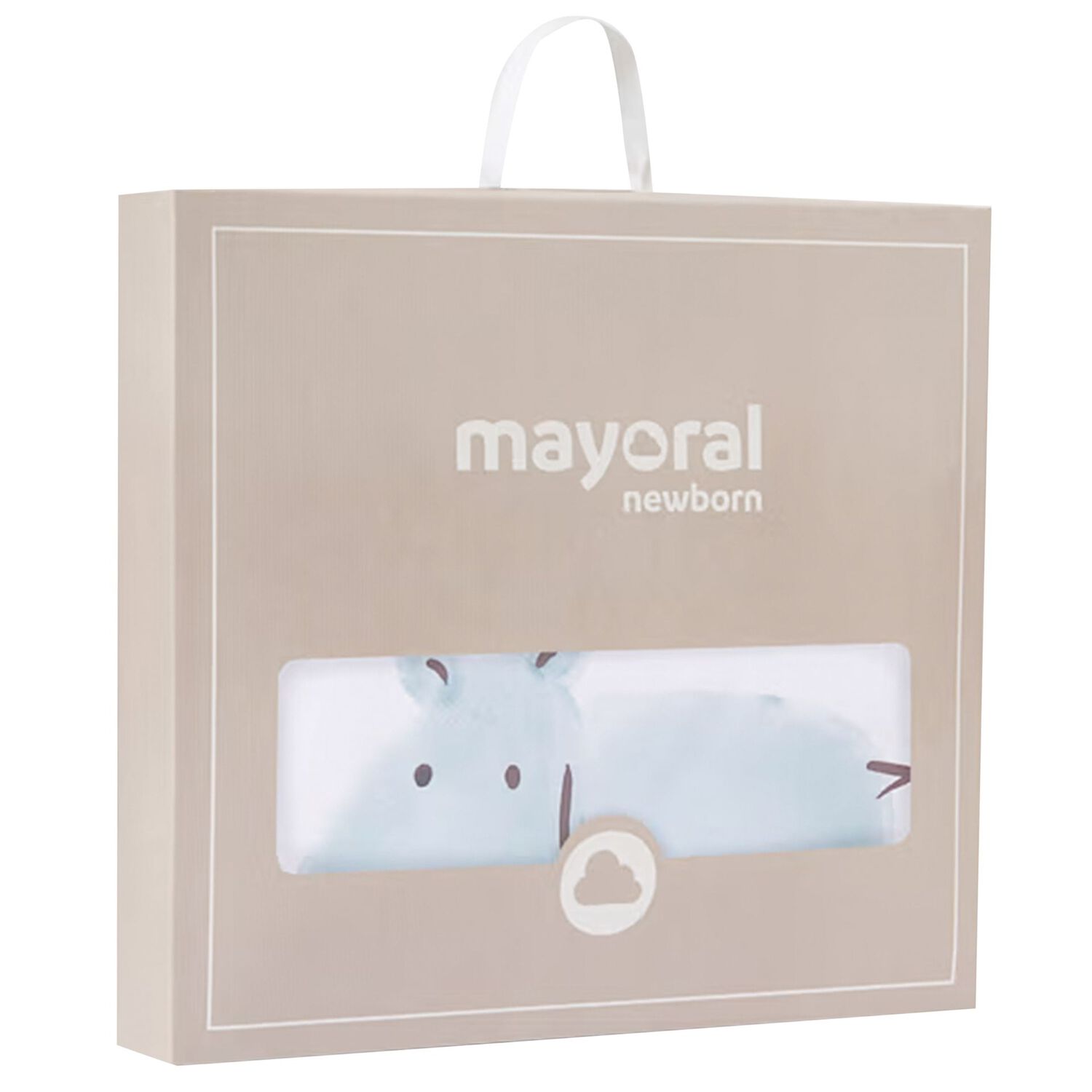 Baby Boys White & Beige Safari Blanket, 2, hi-res