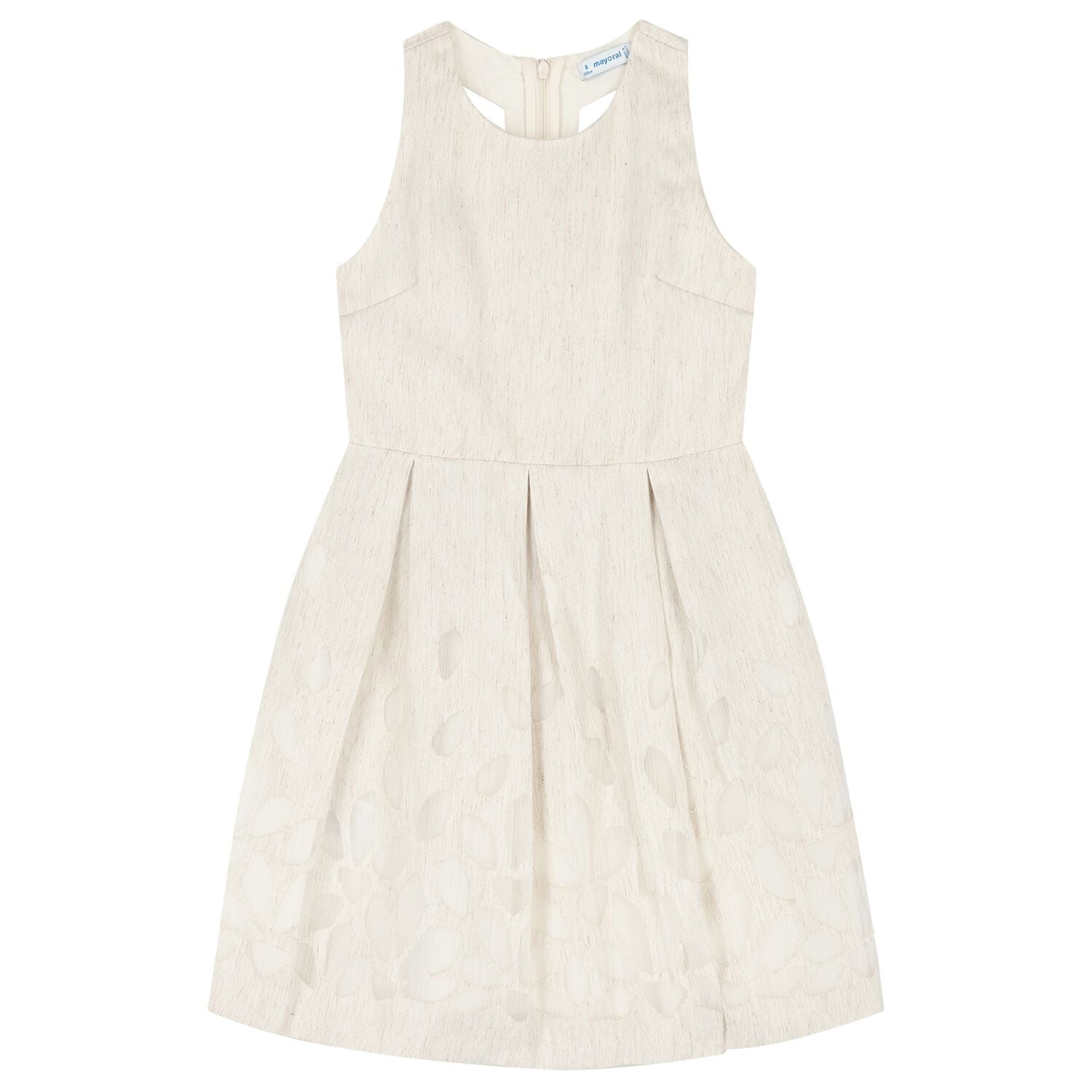 Girls Beige Dress, 2, hi-res