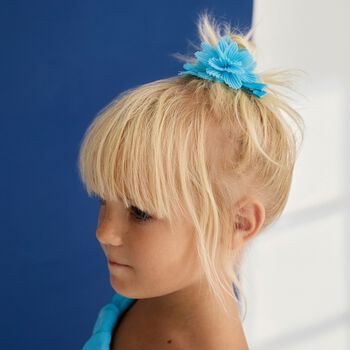 Girls Blue Flower Hairclips ( 2-Pack )