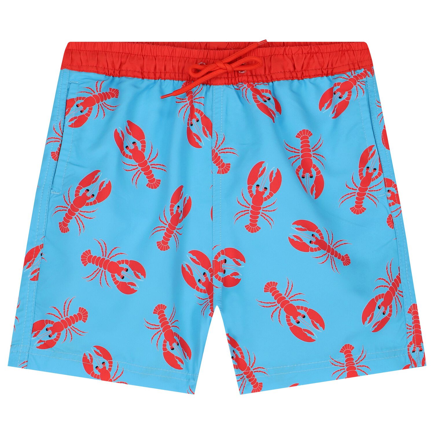 Boys Blue & Red Swim Shorts, 1, hi-res image number null
