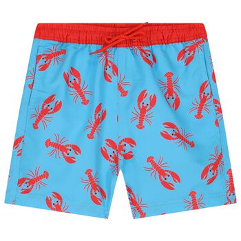 Boys Blue & Red Swim Shorts