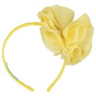 Girls Yellow Flower Headband, 3, hi-res