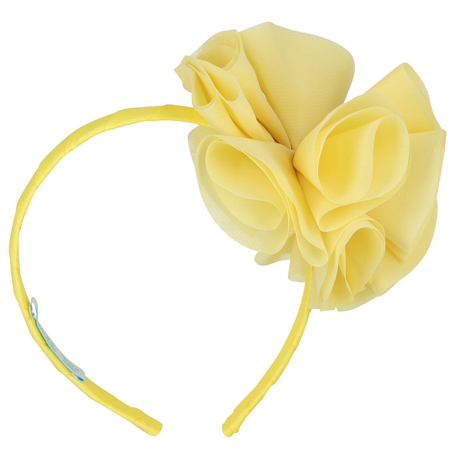 Girls Yellow Flower Headband, 3, hi-res