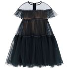 Girls Navy Blue Tulle Dress, 1, hi-res