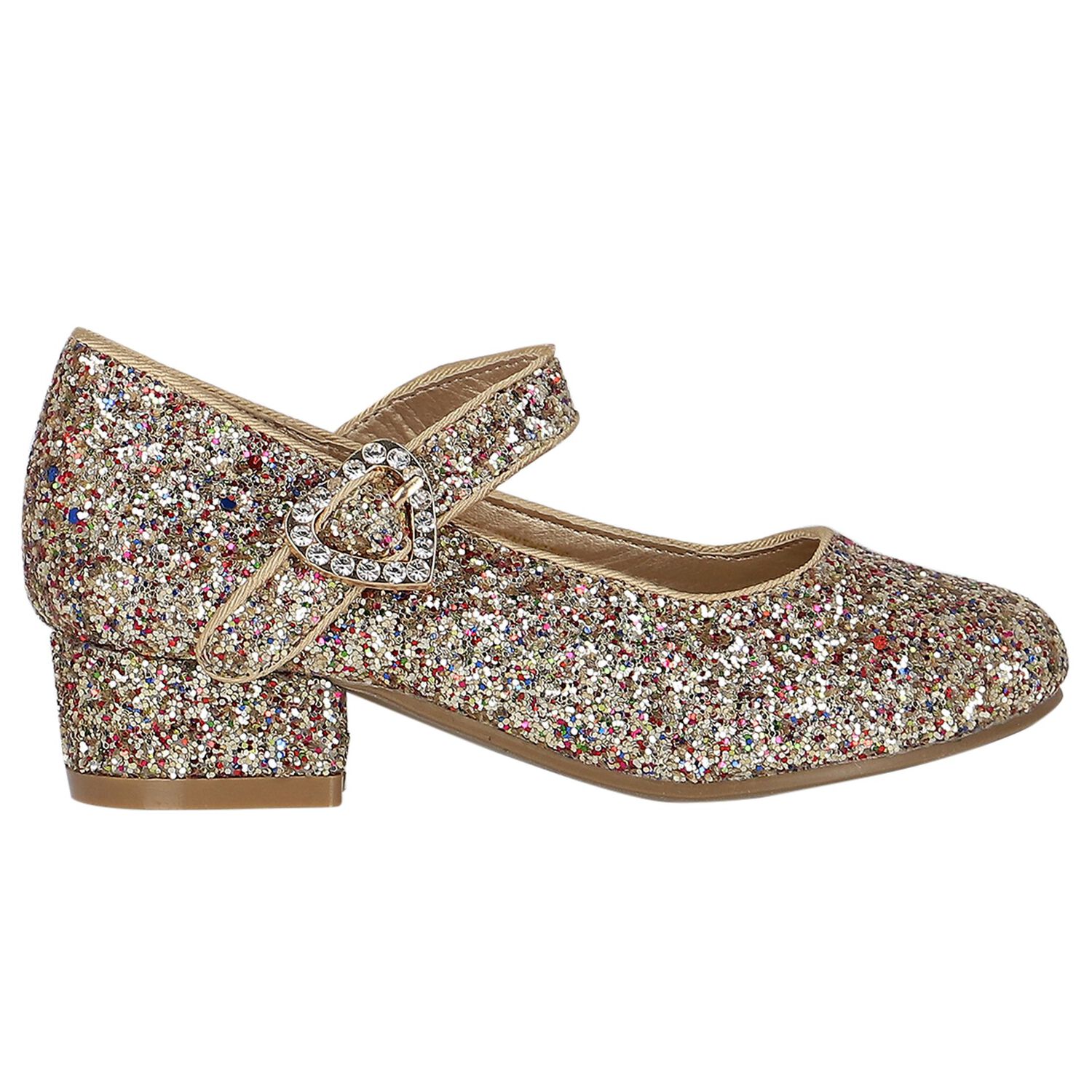 Girls Multi-Coloured Glitter Shoes, 2, hi-res