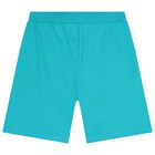 Boys Navy Blue & Green Shorts Set, 1, hi-res