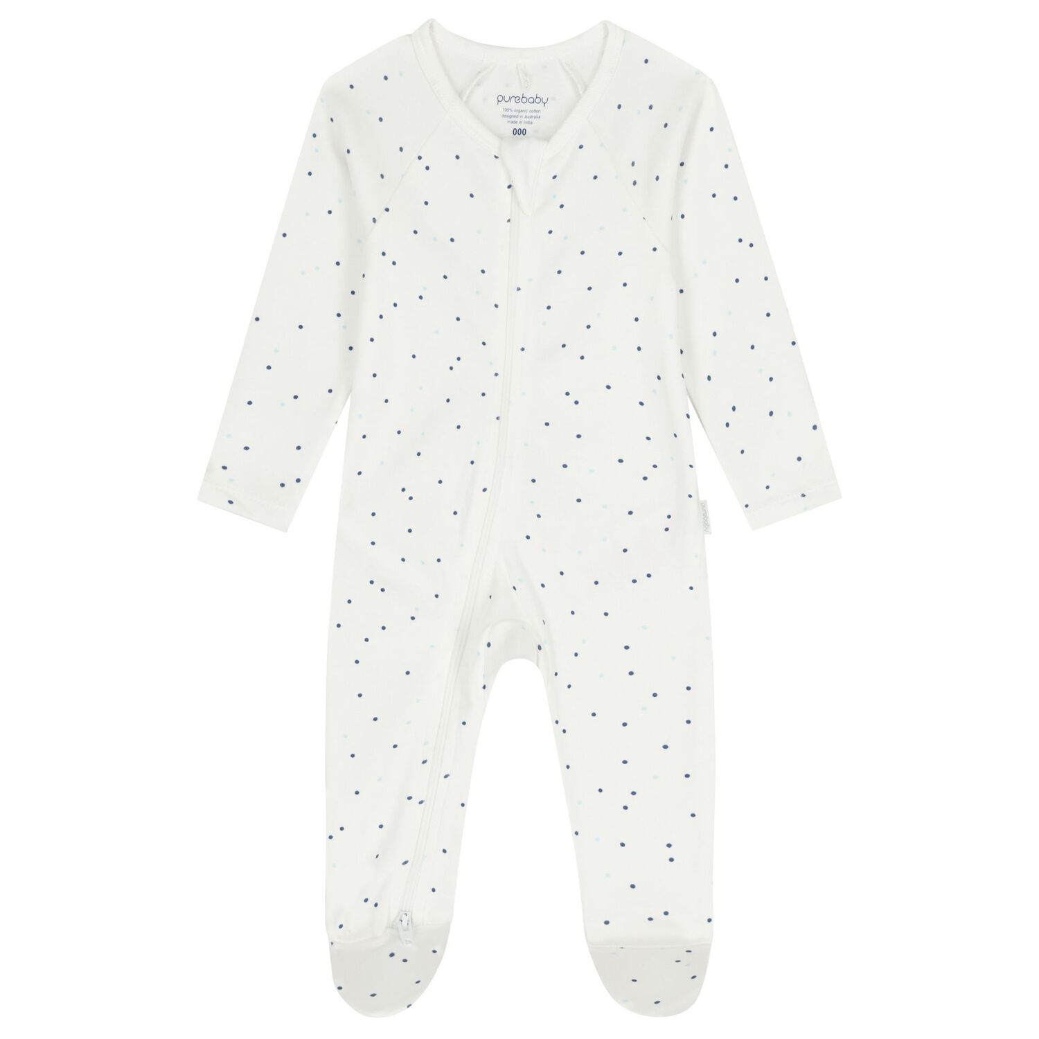 Baby Boys White & Blue Babygrows ( 2 Pack ), 3, hi-res image number null
