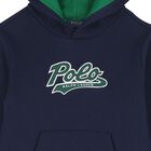 Boys Navy Blue Logo Hooded Top, 1, hi-res