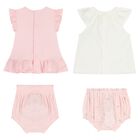 Baby Girls Ivory & Pink Floral Shorts Set ( 2-Pack ), 2, hi-res