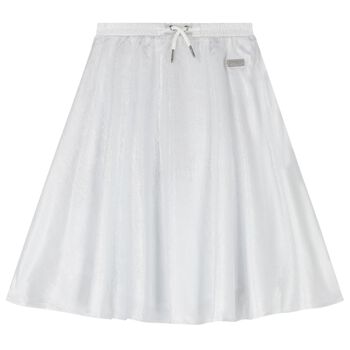 Girls Silver Logo Skirt