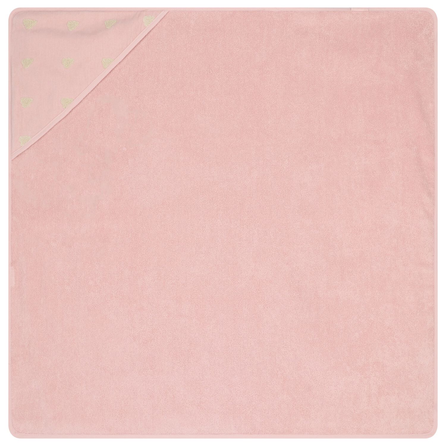 Baby Girls Pink Hooded Towel, 2, hi-res