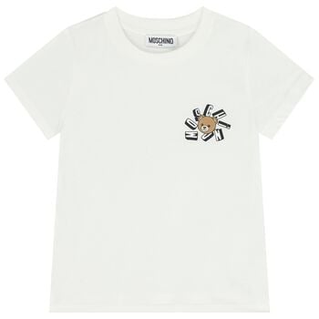 White Teddy Bear Logo T-Shirt