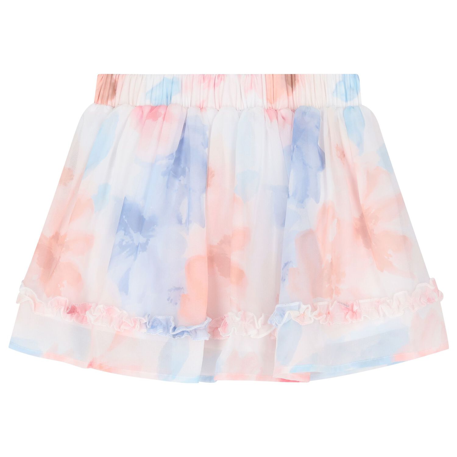 Girls White & Pink Chiffon Skirt Set, 1, hi-res image number null