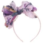 Girls Pink & Purple Bow Headband, 1, hi-res