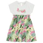 Girls Tropical Print Dress, 1, hi-res