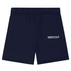 Navy Logo Shorts, 1, hi-res