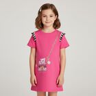 Girls Pink Logo Dress, 2, hi-res