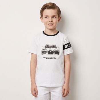 Boys White Logo T-Shirts