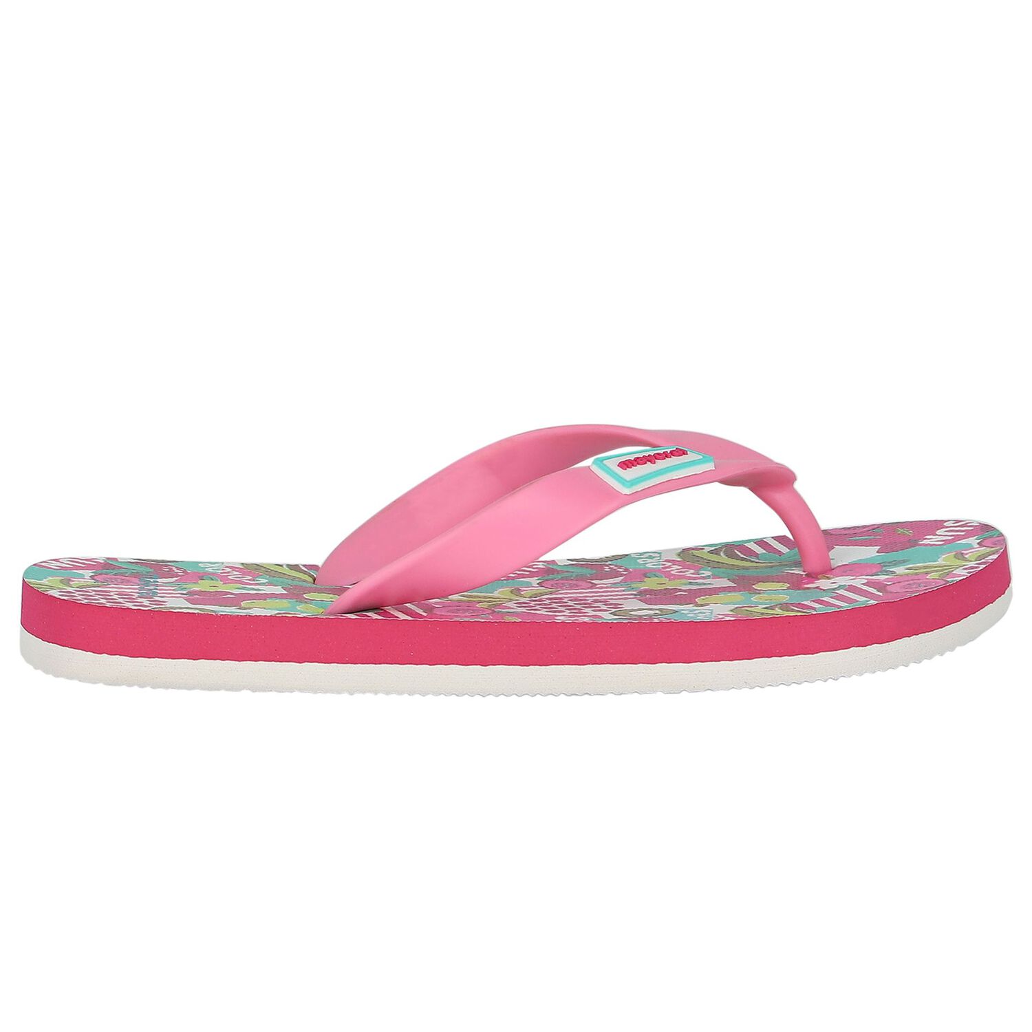 Girls Pink Flip Flops, 1, hi-res