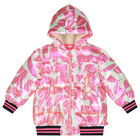 Girls Pink & Ivory Puffer Jacket, 1, hi-res