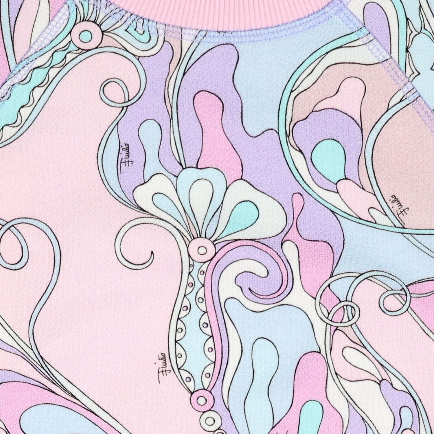 Girls Pink & Blue Orchidee Sweatshirt, 1, hi-res