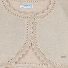 Girls Gold Bolero Knit Cardigan, 1, hi-res