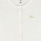 Baby Girls Ivory Logo Babygrow , 1, hi-res